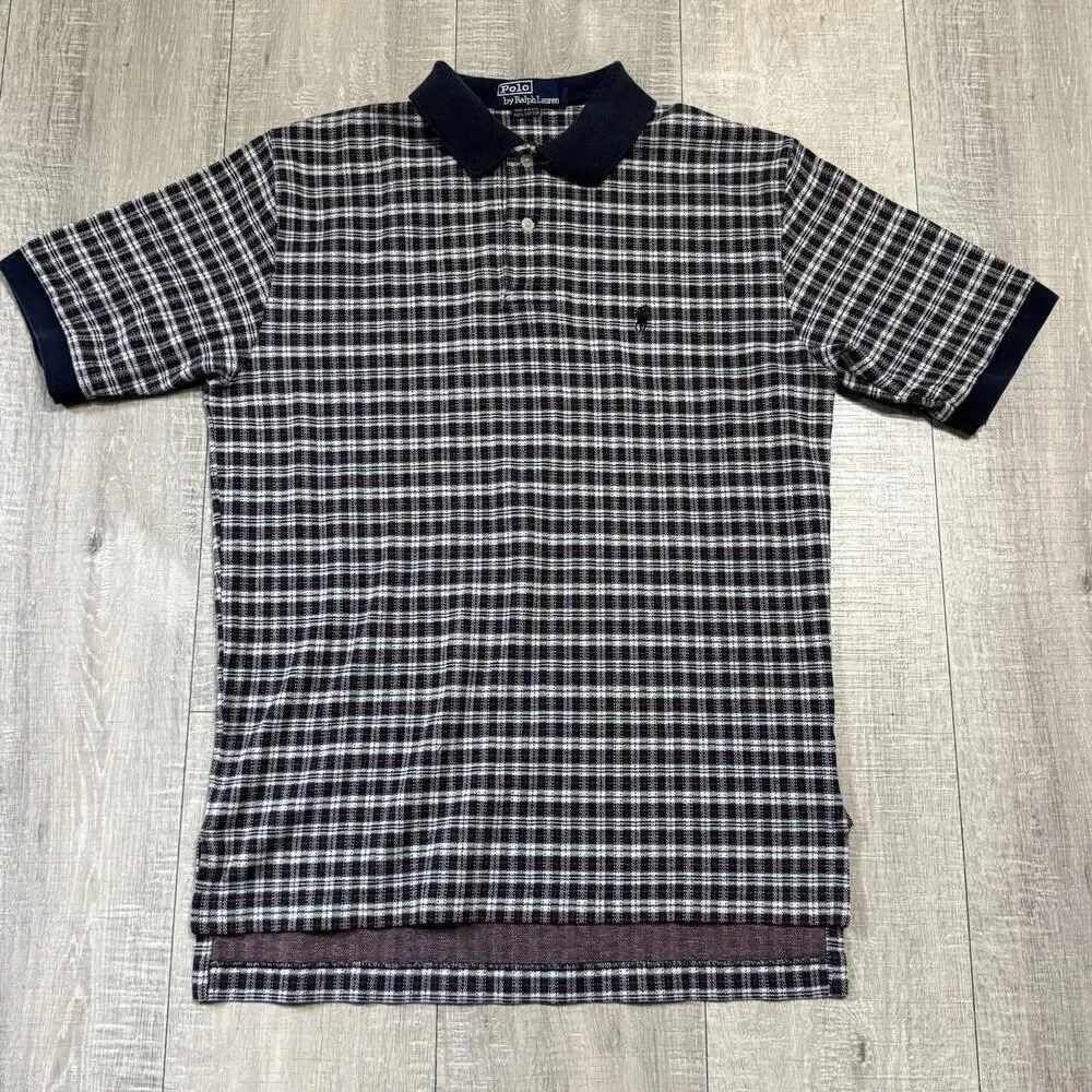Vintage Polo By Ralph Lauren Made In Mexico Polo Shirt Multicolor Plaid Men M